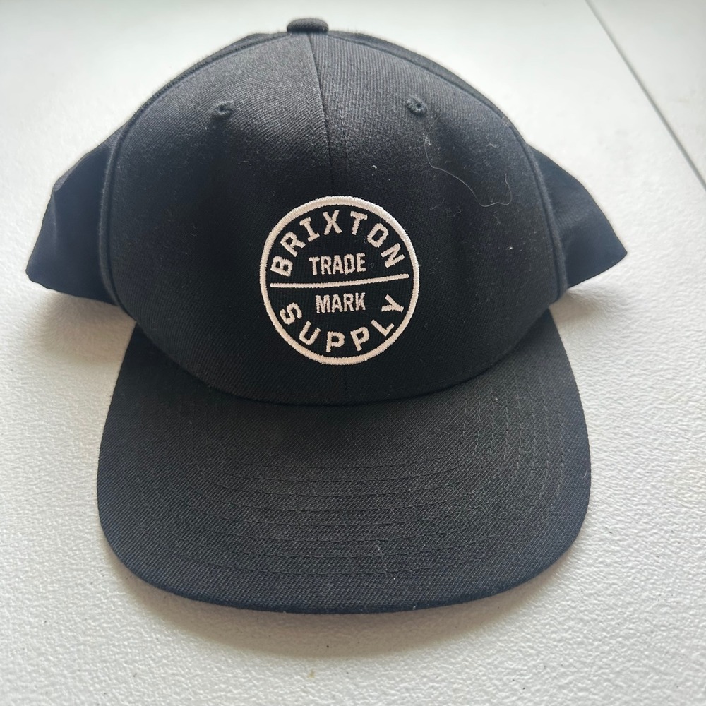 Brixton Trade Mark‎ Supply Black Snapback Hat Cap Adjustable Unisex